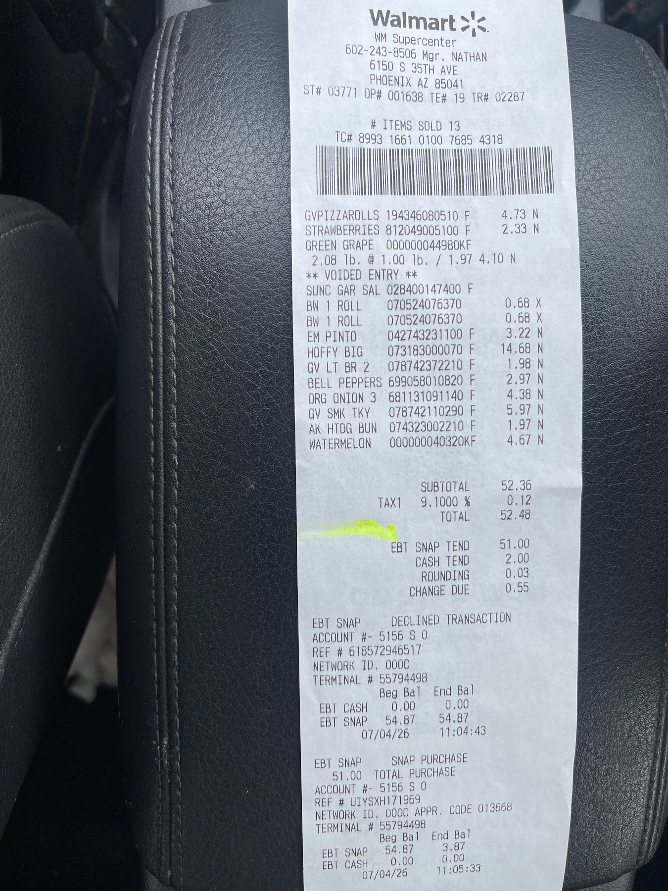 Receipt image