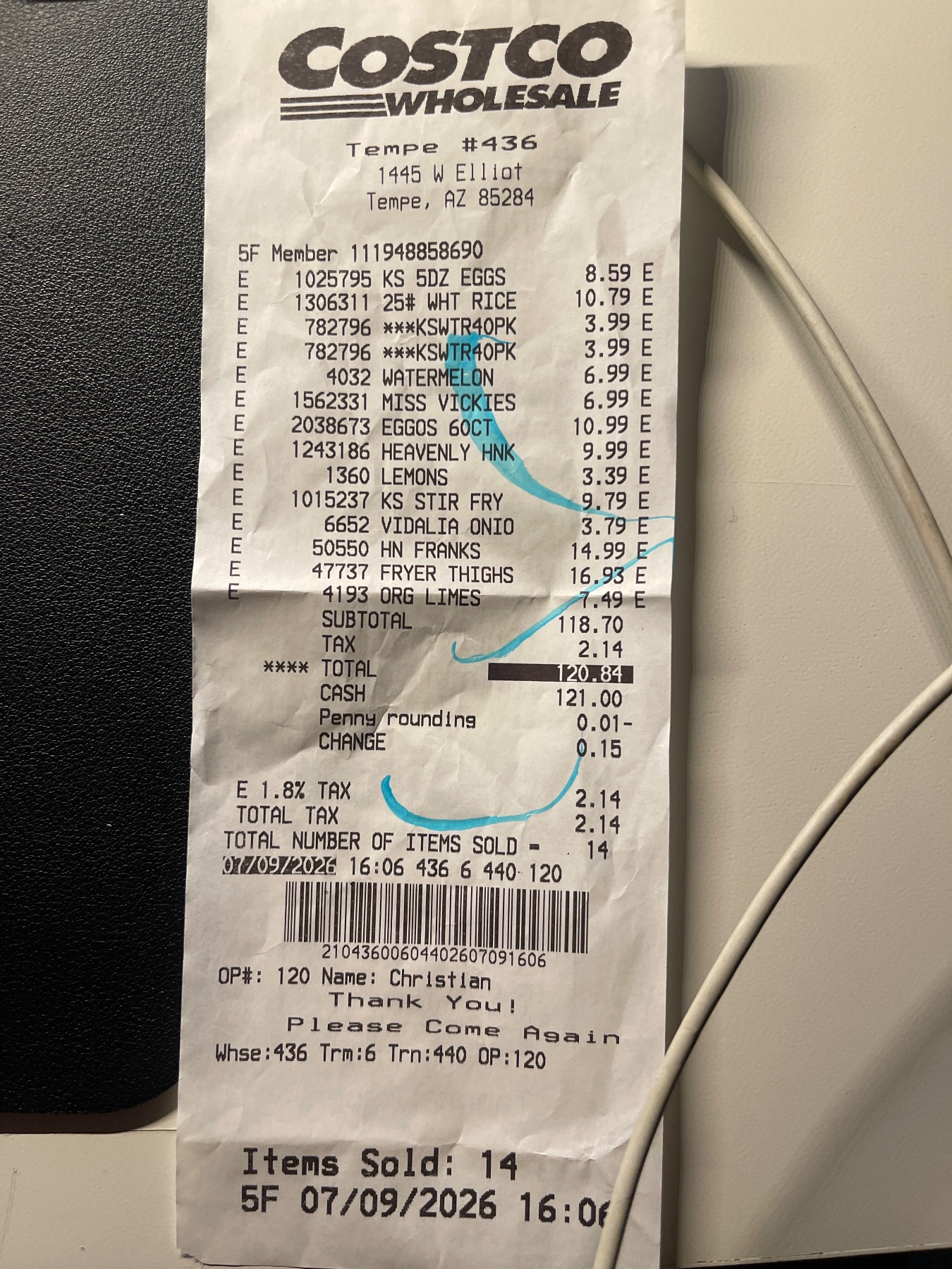 Receipt image