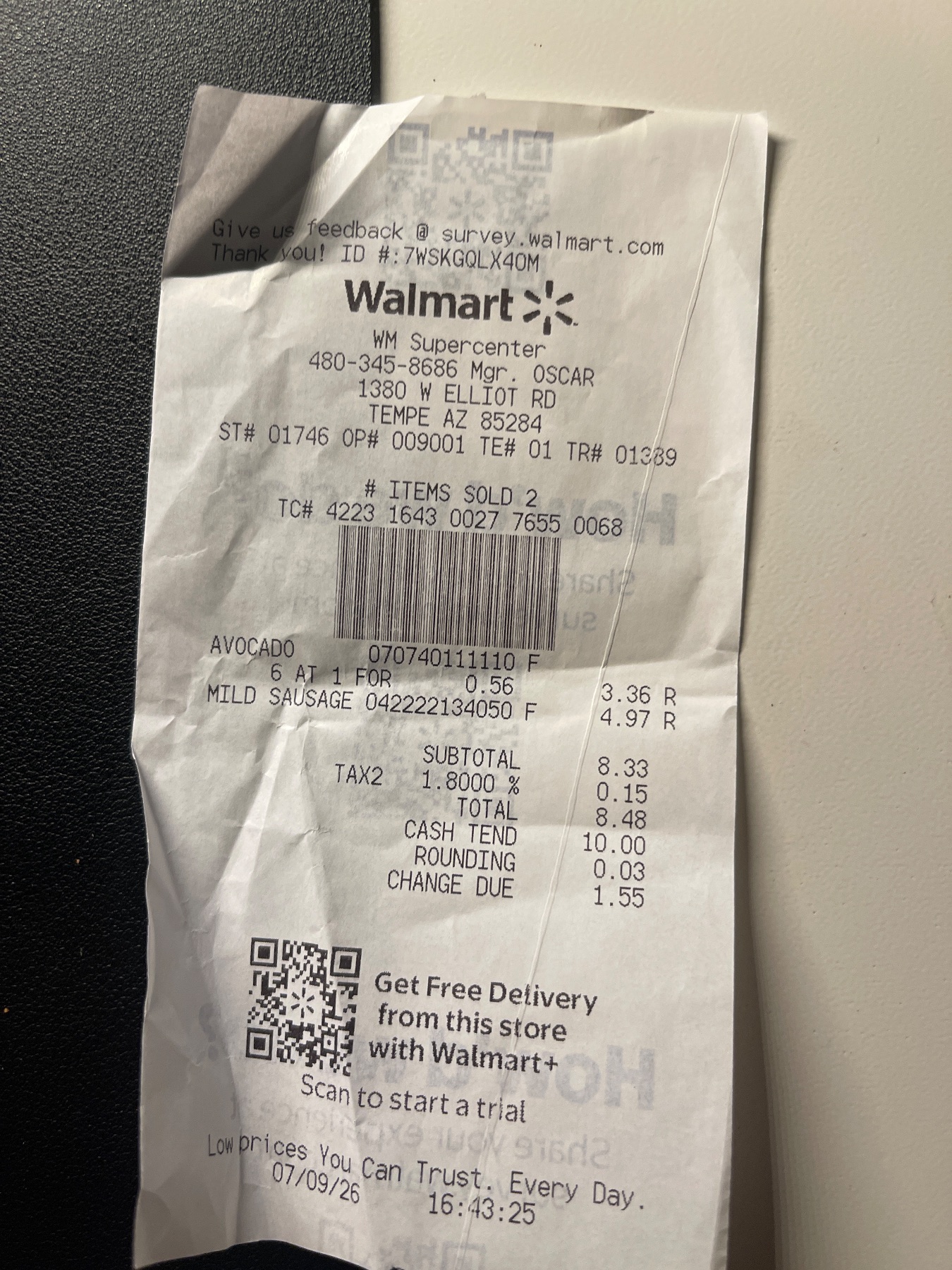 Receipt image