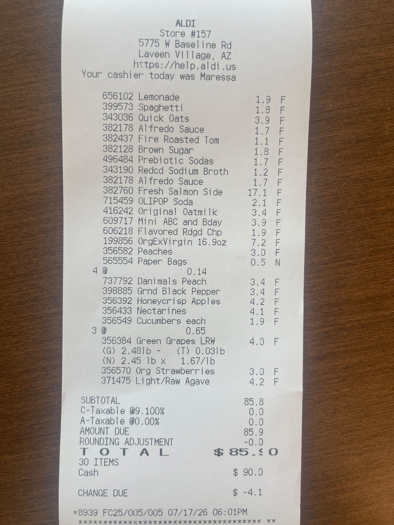 Receipt image