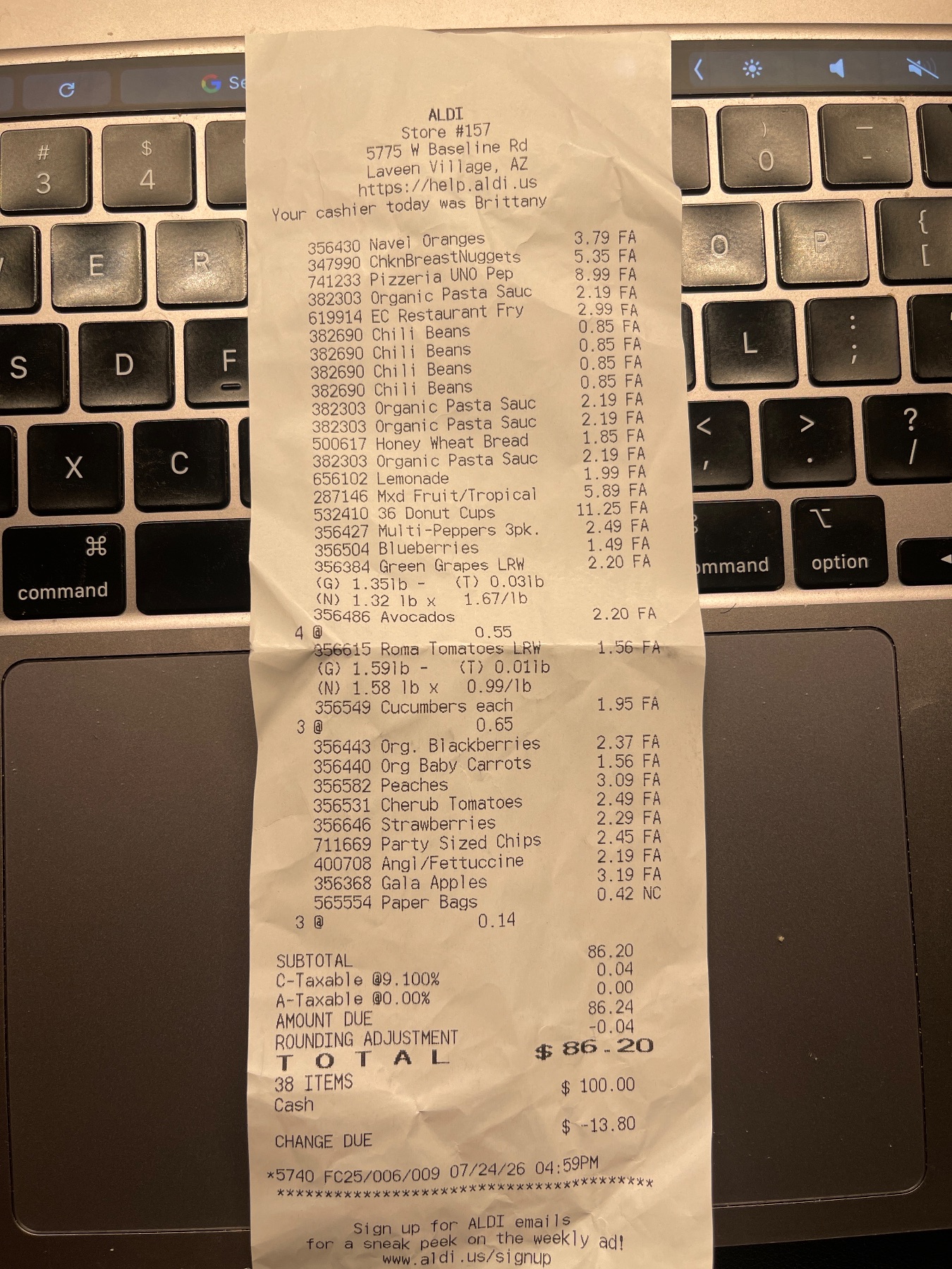 Receipt image