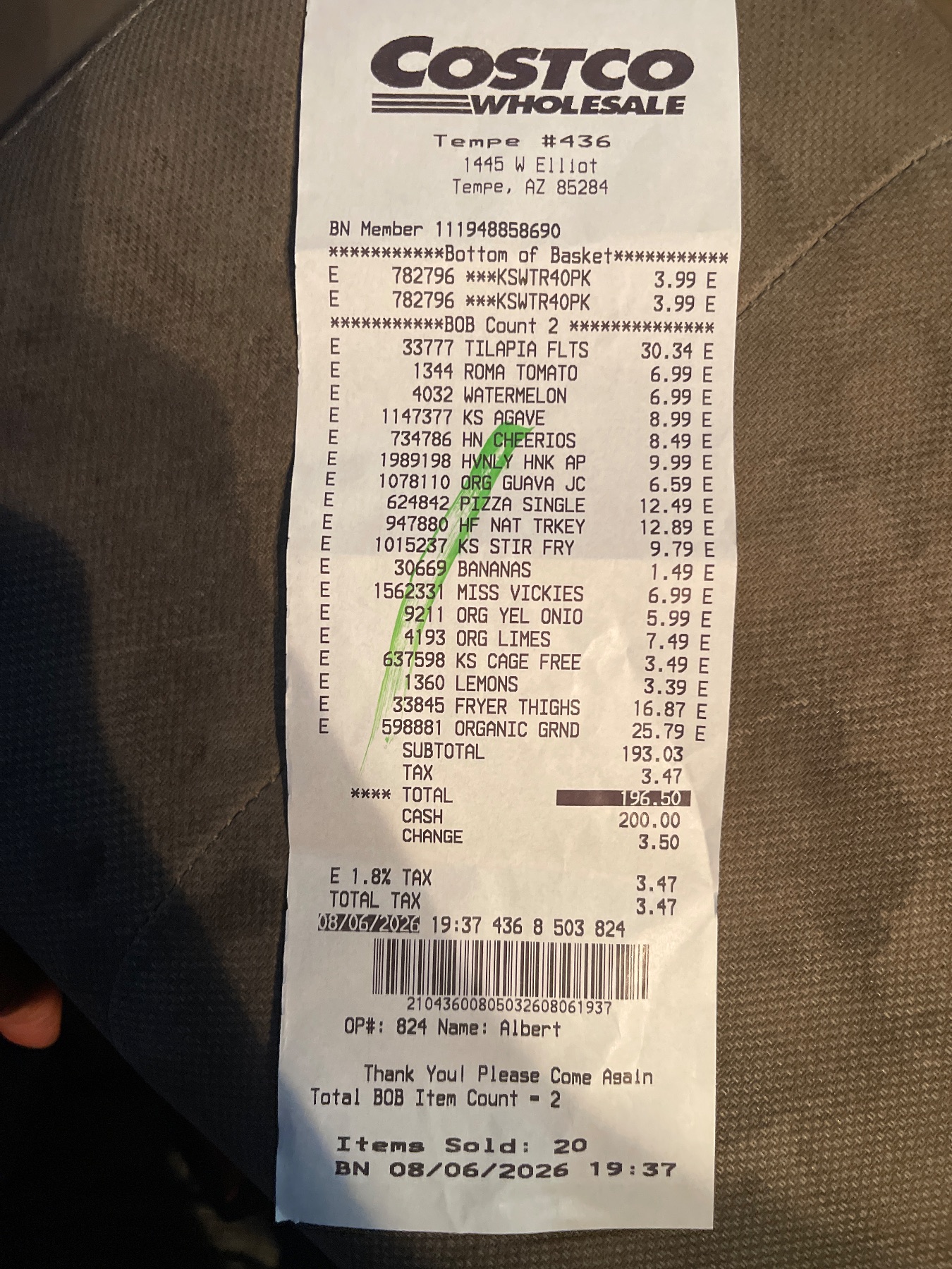 Receipt image