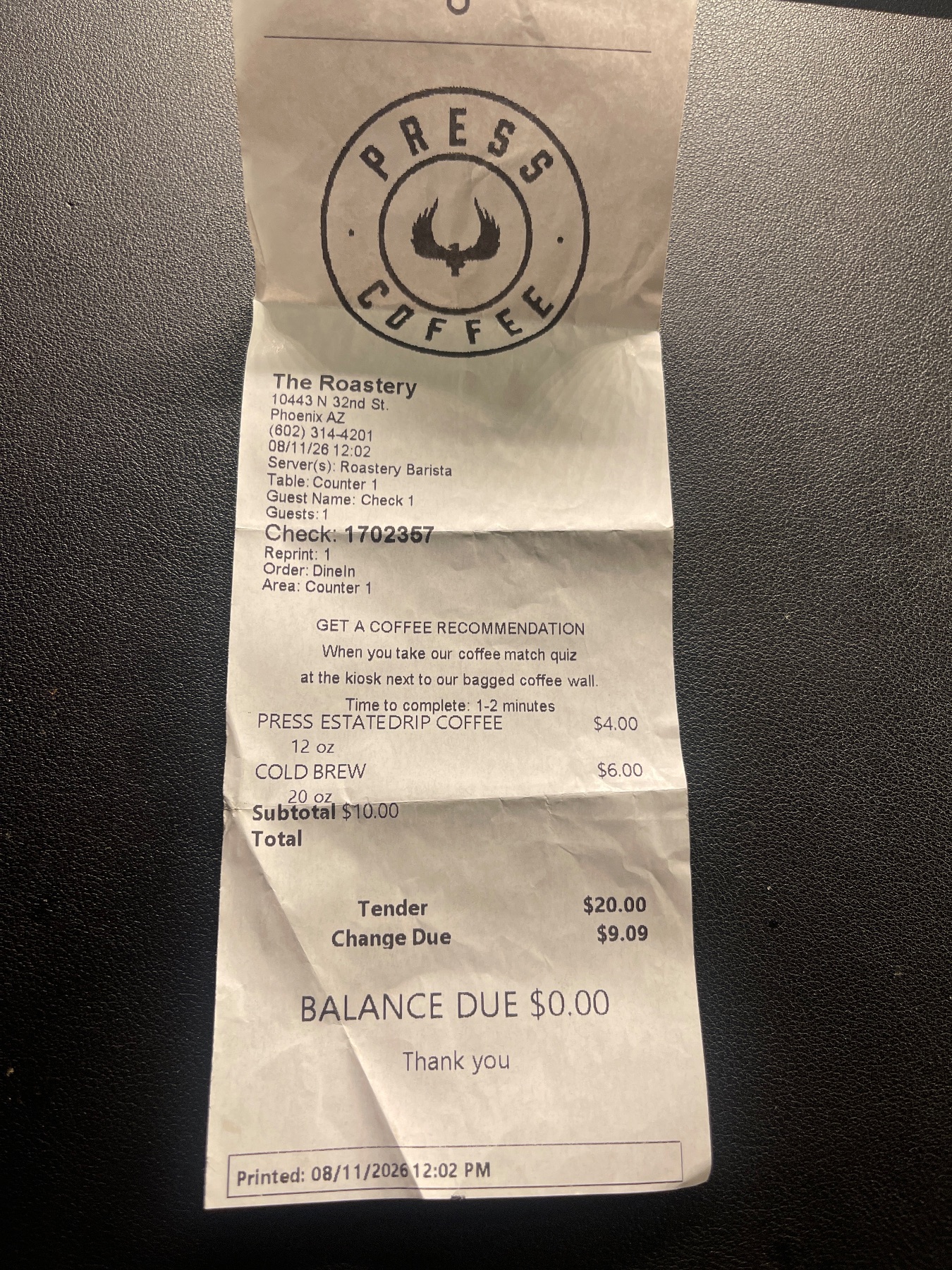 Receipt image