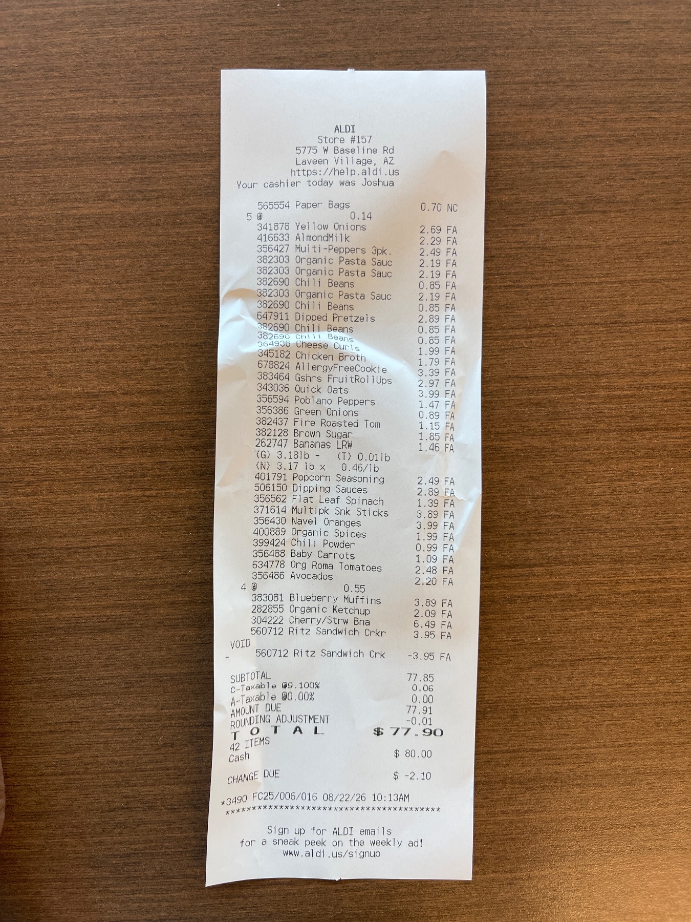 Receipt image